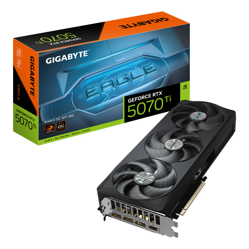 TARJETA DE VIDEO GIGABYTE GV-N507TEAGLE OC-16GD / RTX 5070 TI / VRAM 16GB / PCIE 5.0 / GDDR7 / GAMING